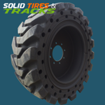 Solid Skid Steer Tire 14-17.5 with 9" hub hole