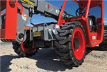 14.00-28 Solid Rubber Telehandler Tires with 10 bolt Rims - Severe Duty