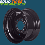 12x16.5 Skid Steer Wheel/Rim 16.5x9.75 - Glossy Black